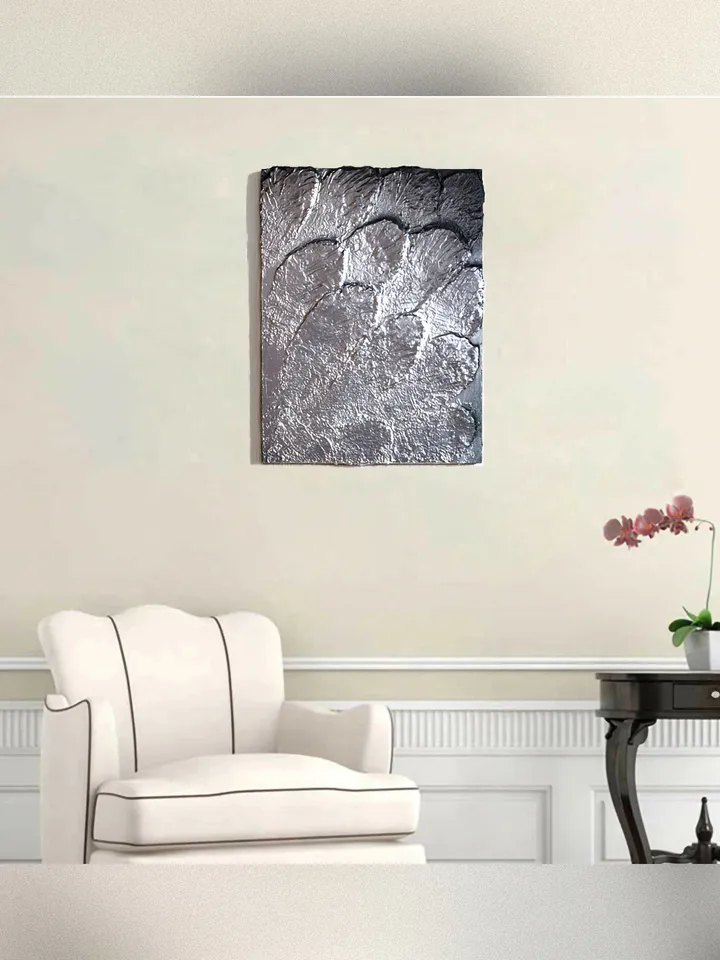 Modern Abstract Acrylic Painting with 3D Wings Texture - 40x30 cm