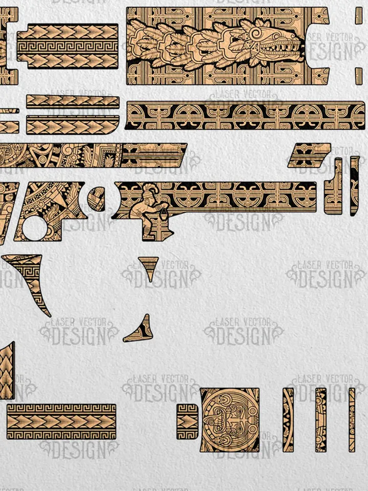 VECTOR DESIGN SIG Sauer P 229 Aztec calendar