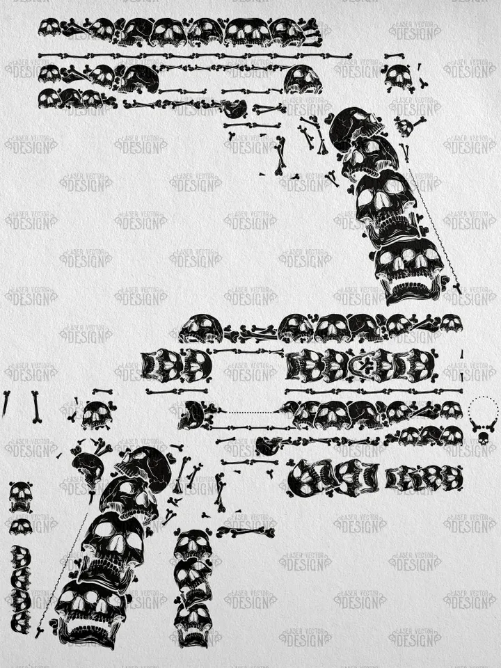 VECTOR DESIGN Colt 1911 Competition Skulls and bones
