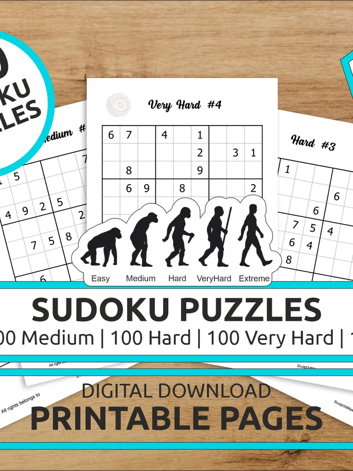 Sudoku Puzzles - Volume 10 | 100 Easy 100 Medium 100 Hard 100 Very Hard 100 Extreme Puzzles Bundle PDF