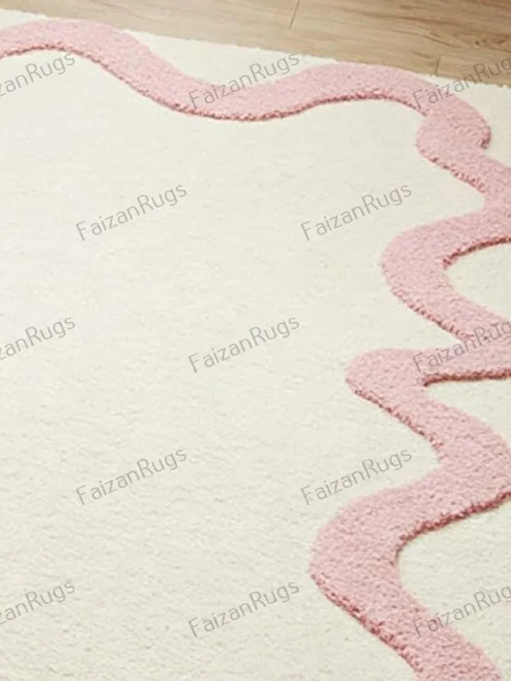 pink rug, Soft rug, aesthetic kids rug, area rug, Home Décor, living room, Dining decor, Bedroom rug, 9x12,10x14,6x9, bold pink, Irregular.