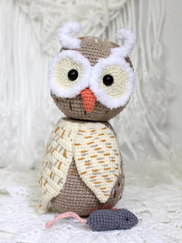 Crochet owl pattern PDF in English Amigurumi owlet Halloween nursery decor