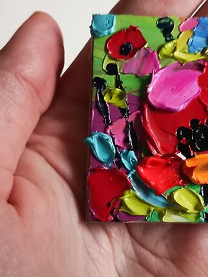 罂粟花 花卉掛畫 油畫原作 Original Art 油畫 Flowers 掛畫 Oil Painting Artwork Verafe