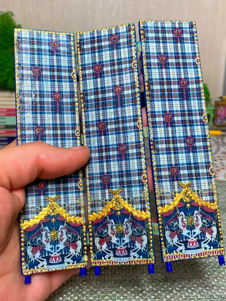 Screen for a dollhouse. 1:12. doll furniture, doll miniature, doll accessories.