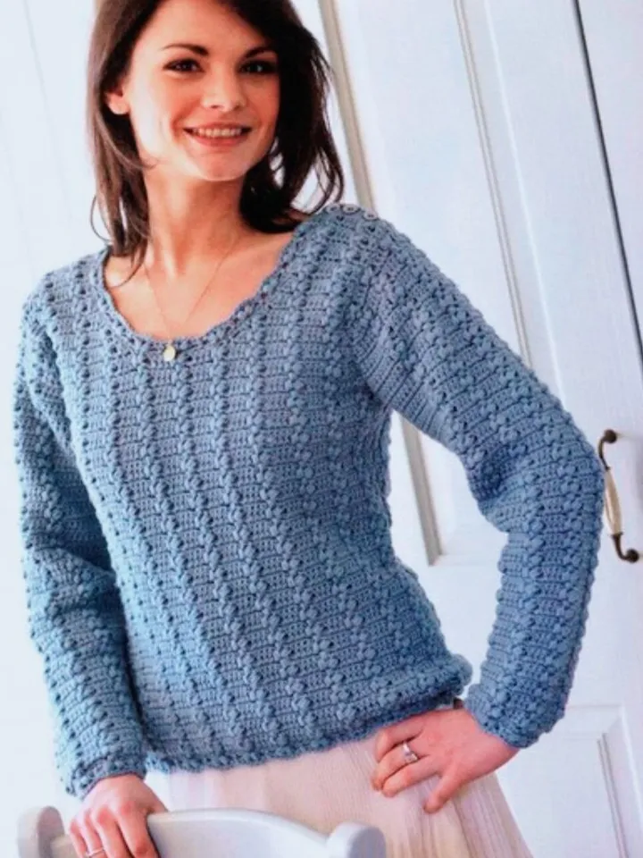 Crochet sweater women pattern , textured sweater crochet pdf