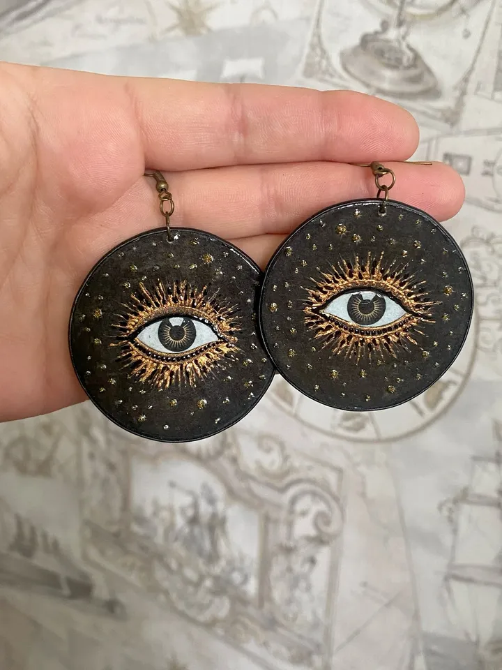 Handmade earrings. Interesting earrings for an unusual look. Handmade jewelry.
