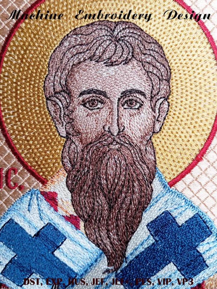 Saint Irenaeus embroidery design