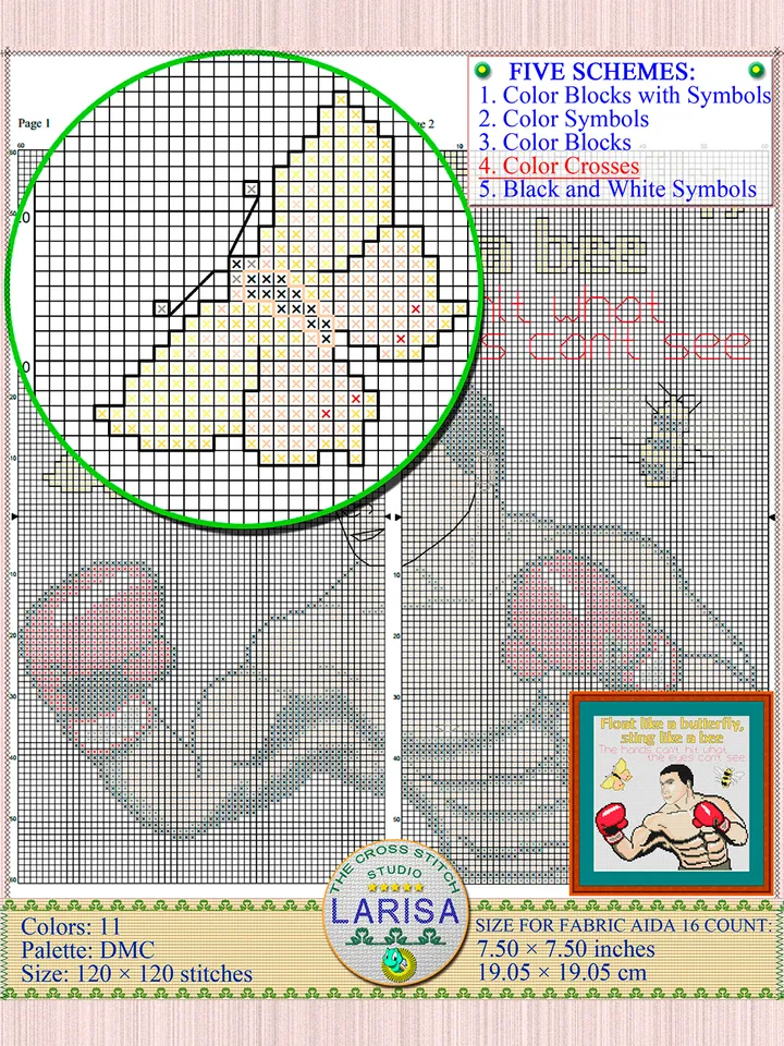 Boxing Cross Stitch Pattern | Boxer | Fistfight