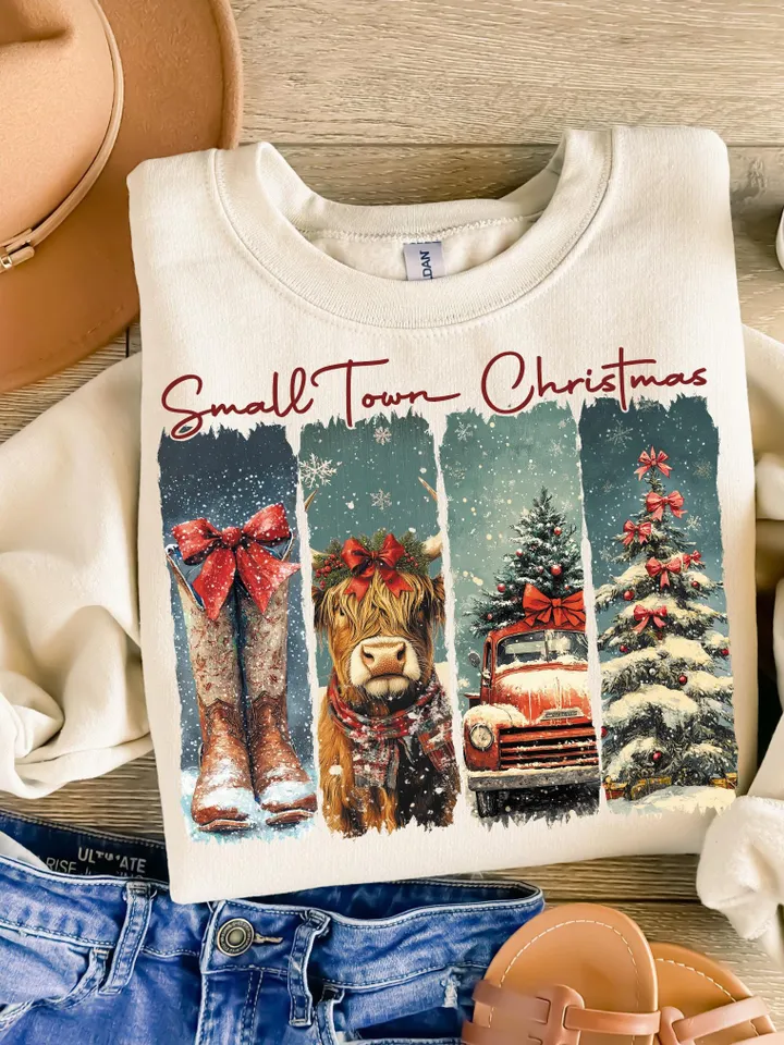 Howdy Christmas PNG Bundle Coquette Bow Western Cowgirl Cowboy Christmas Tree Cookies Presents Girly Trendy Shirt Designs Sublimation