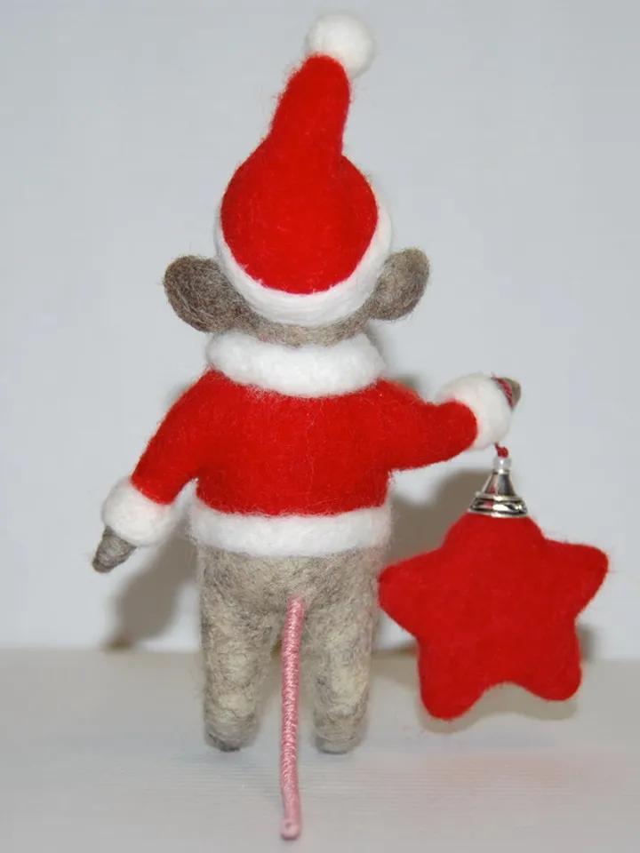 Felted Mouse Santa/Holiday figurine/Felt Christmas mouse/Santa Claus/Christmas gifts/Christmas decor/Christmas mice/Handmade gift/Gift idea