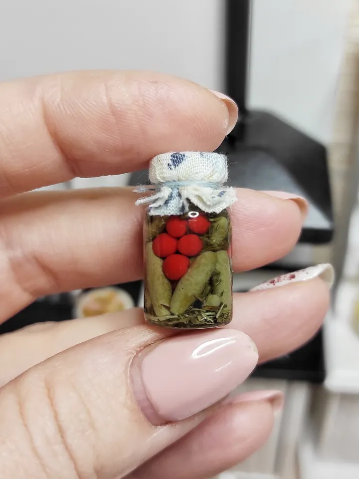 Miniature jars  -  dollhouse miniature - diorama - mini jars - gift