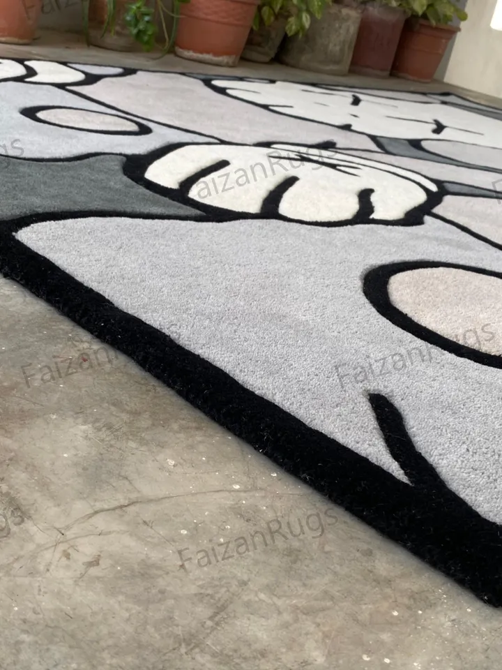 Kaws Handmade 100% Wool Rugs, Case Rugs and Carpets, Handmade Rugs For Living Room, Dining Room, Hallway, Multiroom Carpets, Anime Rugs.