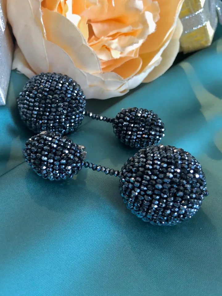 Sphere and Ball Beaded Earrings clip-on