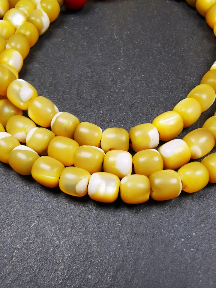 Gandhanra Old 108 Tibetan Mala,Fish Bone Prayer Beads,Rosary for Meditation,Diameter 0.26", Circumference 30"