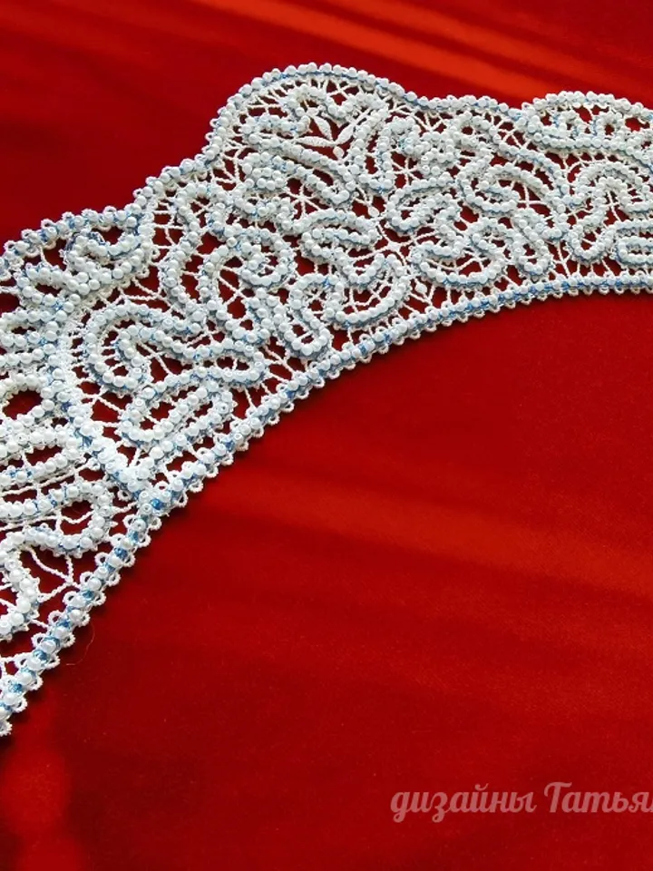 Diadem design for machine embroidery
