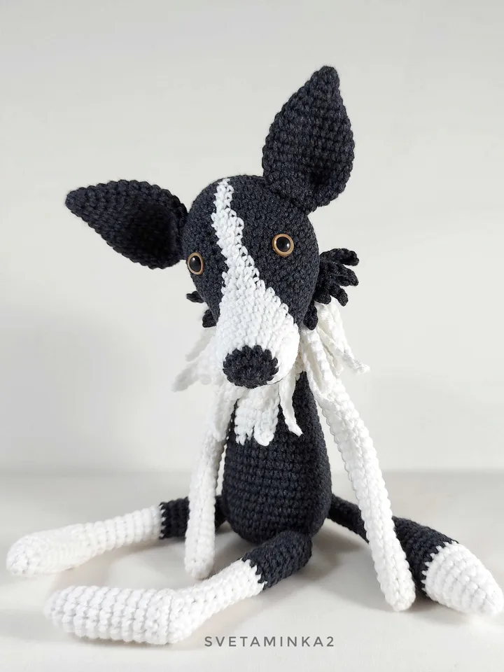 Crochet Border Collie Pattern. Amigurumi Border Collie. Crochet Dog. Amigurumi Dog. Digital Download. PDF.