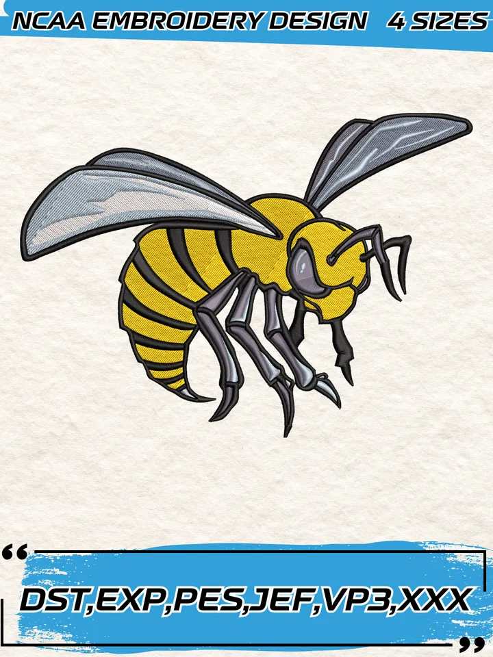 Alabama State Hornets Logos Embroidery Designs,NCAA Logo Embroidery Design,Machine Embroidery Design File,4 Sizes, Digital Download