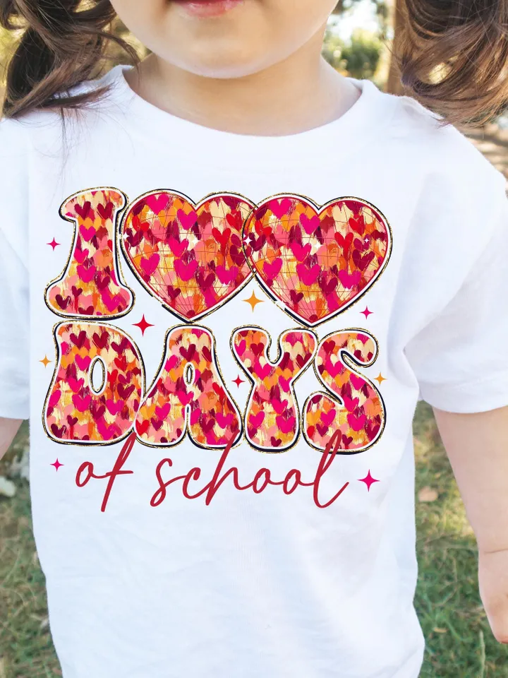 Glitter 100 days of school png, Teacher 100 days of school png, Brushstroke 100 Days Sublimation Design, Heart Disco 100 day of school png