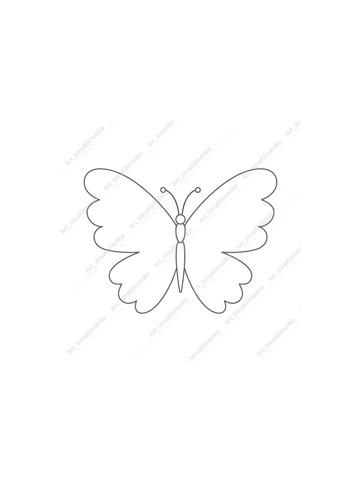 Butterfly 2a coloring page PNG JPG