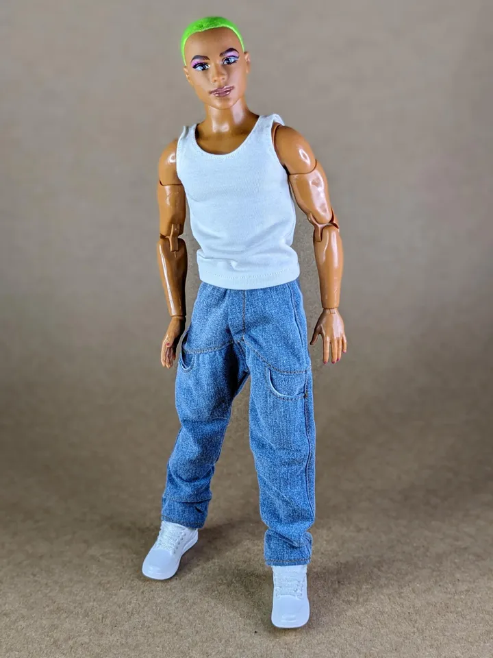 Hip-hop jeans for 12-inch fashion male doll