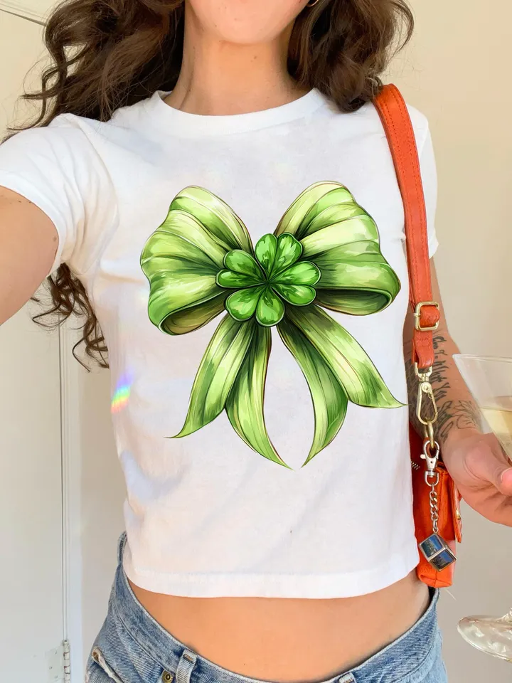 St. Patrick’s Day Bow png, St Patricks Coquette PNG, Green Coquette PNG, 4 leaf clover png, St Patrick's Day png, Irish png, Shamrock png