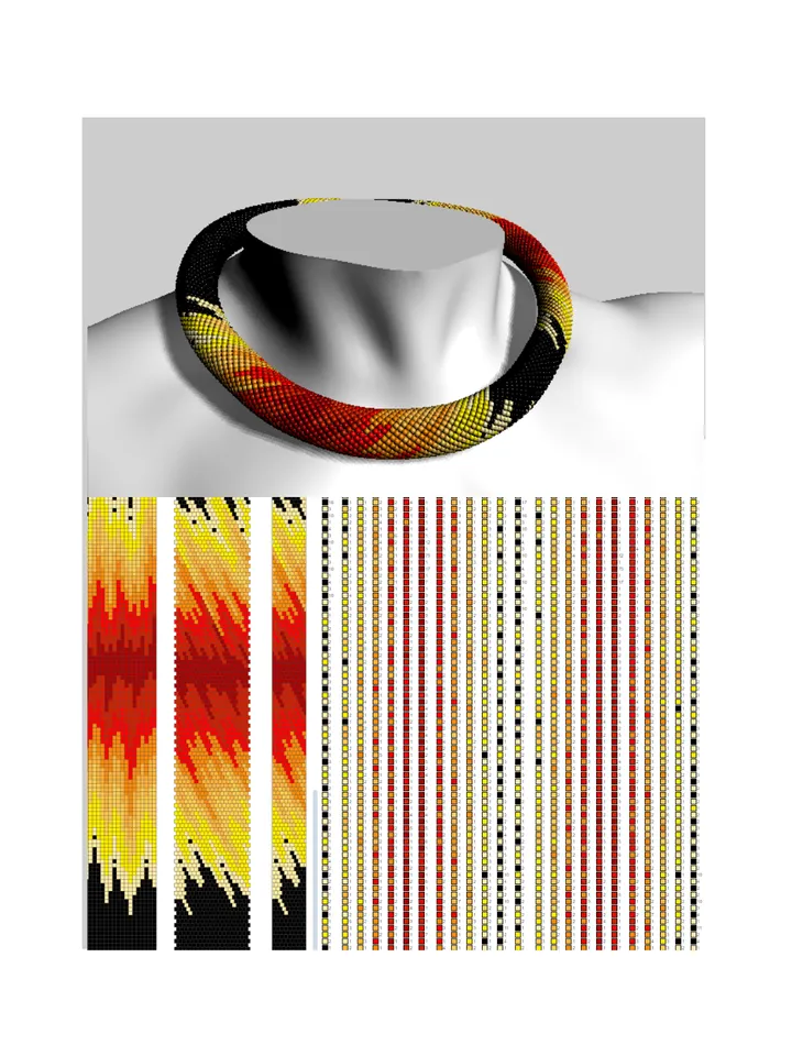 PDF Bead Crochet Pattern , Pattern for Necklace and Bracelet bead crochet