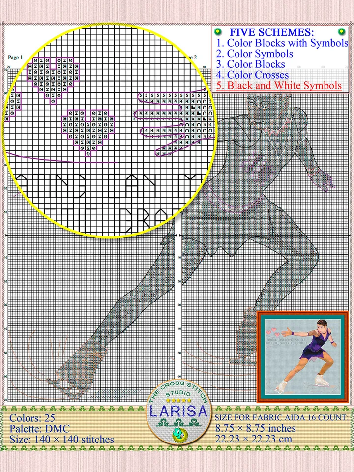 Figure Skating Cross Stitch Pattern | Figure Skater