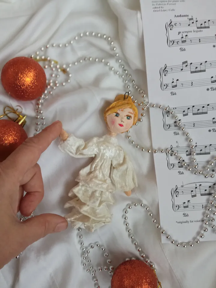 Princess in vintage style- cotton toy for the most magical Christmas tree Xmas decorations. Holidays gifts
