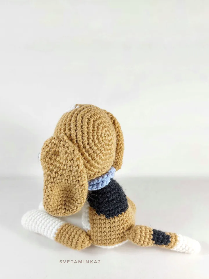 Beagle Crochet Dog Pattern Amigurumi Puppy. Digital Download. PDF.