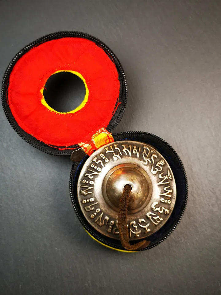 Gandhanra 7.4cm Tibetan Cymbals,OM Mantra Tingsha Bell,Buddhism Ritual Implement,Handmade in Nepal