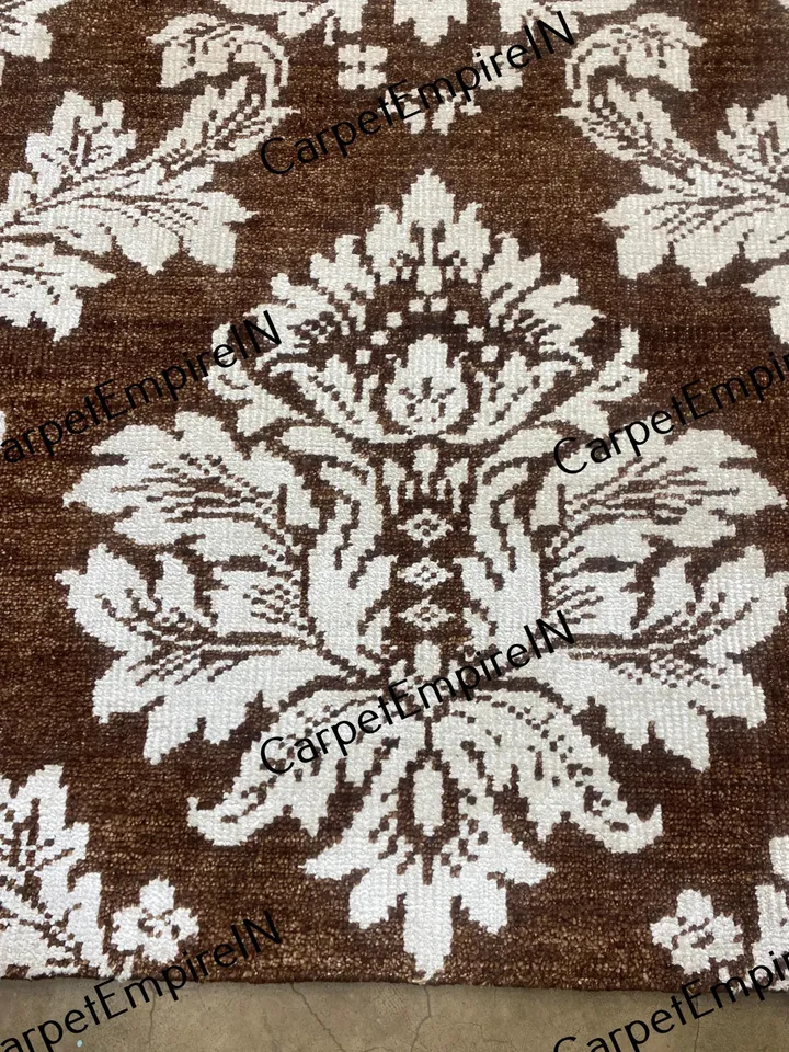 Exquisite Brown Modern Oushak Hand Knotted Rug 4x6, 5x8, 6x9, 8x10, 9x12, 10x14 ft Handmade Rugs for Living Room - Antique Contemporary rug