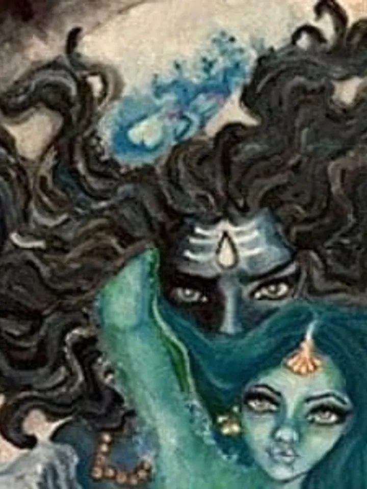 Personalized fine art print handmade unique dance of gods, mystic shiva, goddess art, custom art poster gift, beautiful spiritual wall art.
