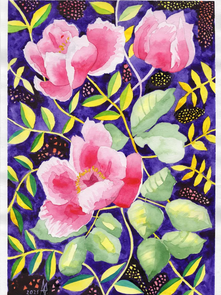 Original watercolour painting.