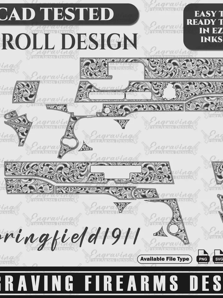 Engraving Firearms Design Springfield1911 Scroll Design