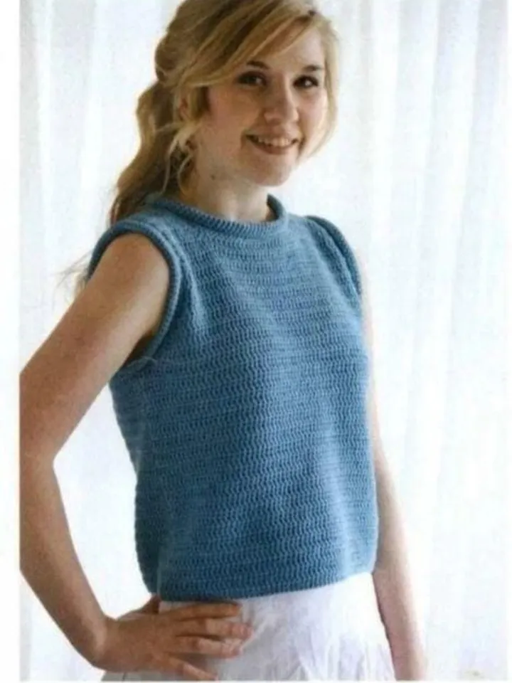 Top crochet pattern, easy crochet top, summer women top pdf instant download