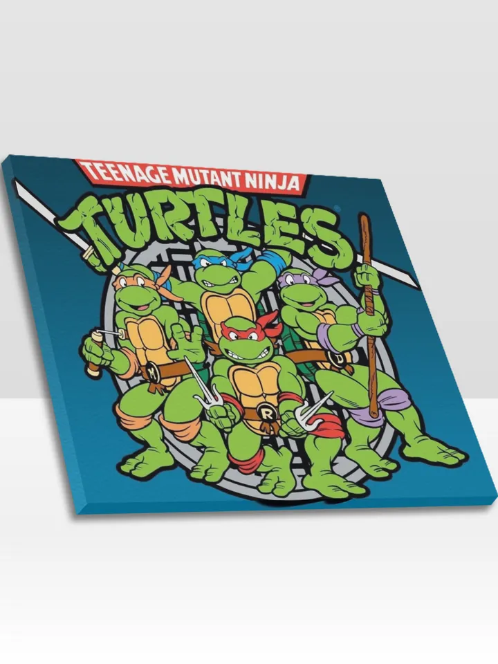 Ninja Turtles Frame Canvas Print, Wall Art Home Decor Poster