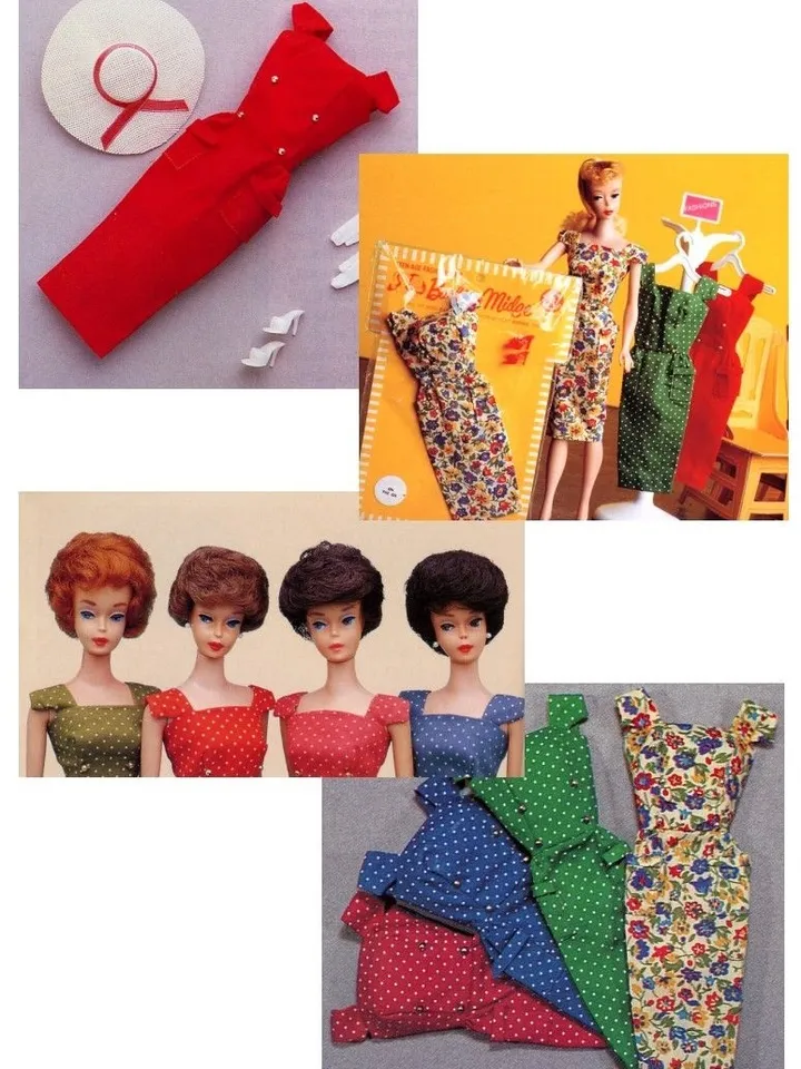 Vintage Barbie Sewing Pattern Sheath Sensation Wardrobe Clothes for Dolls 11-1/2" Digital Download PDF