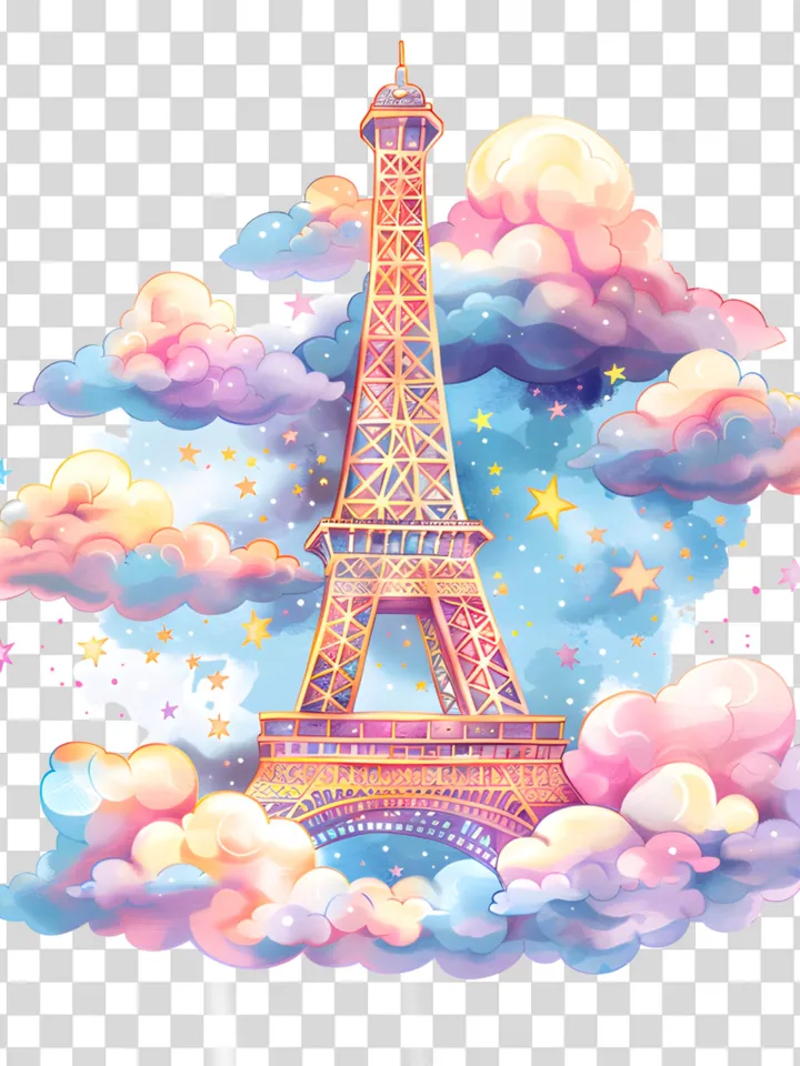 Eiffel Tower png, Eiffel Tower T-shirt design, Pastel clipart, Fashion art, Fashion Clipart, Fashion print, Paris clip art, Paris png