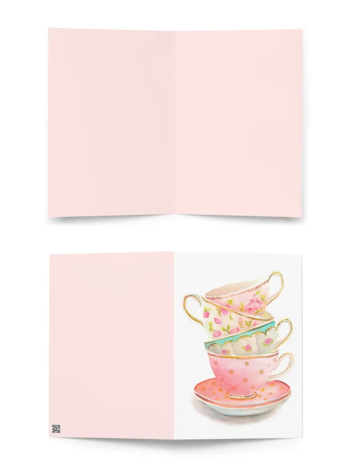 Greeting card Funny Birthday Card Thank You Card ForTea Lovers Tea Cups Thank You Card Nurse Card Gardener Card Flower Card Botanical Cards,