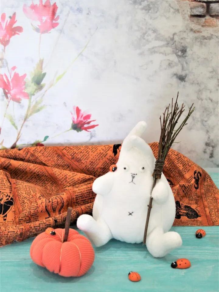 Crazy Bunny - Plush soft bunny toy, Halloween decor, funny gift for friend