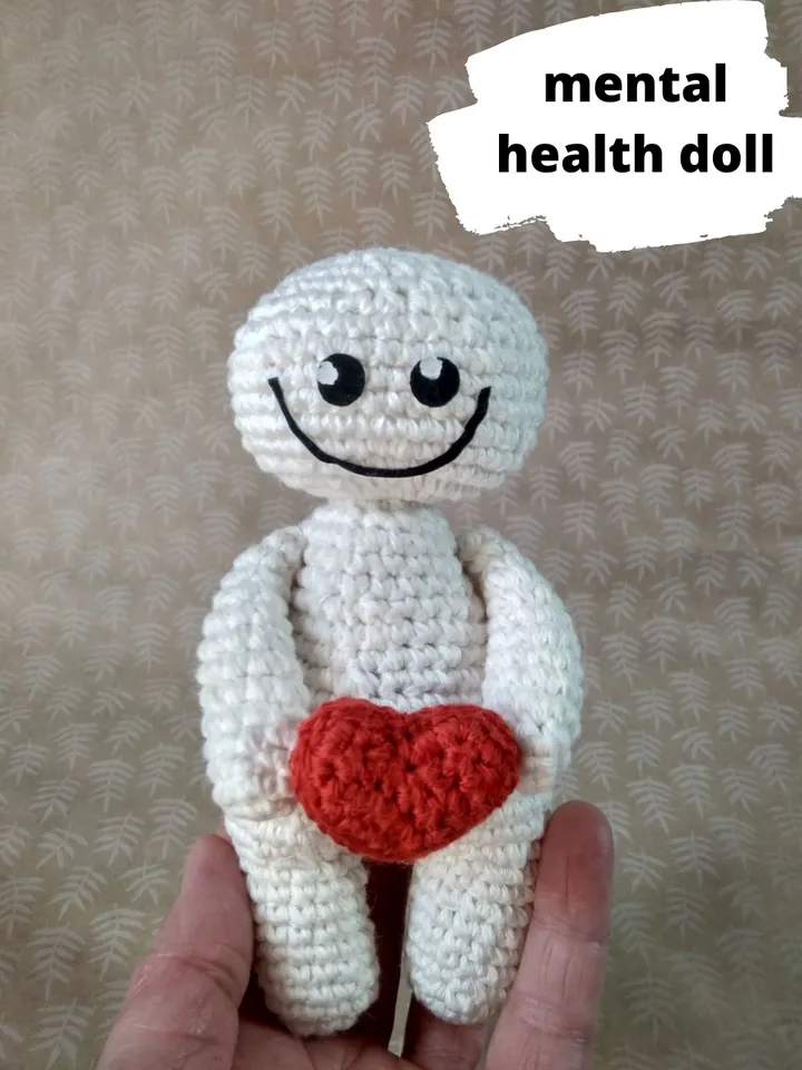 Joy doll with heart for Emotional health, mental health, to embrace your emotions