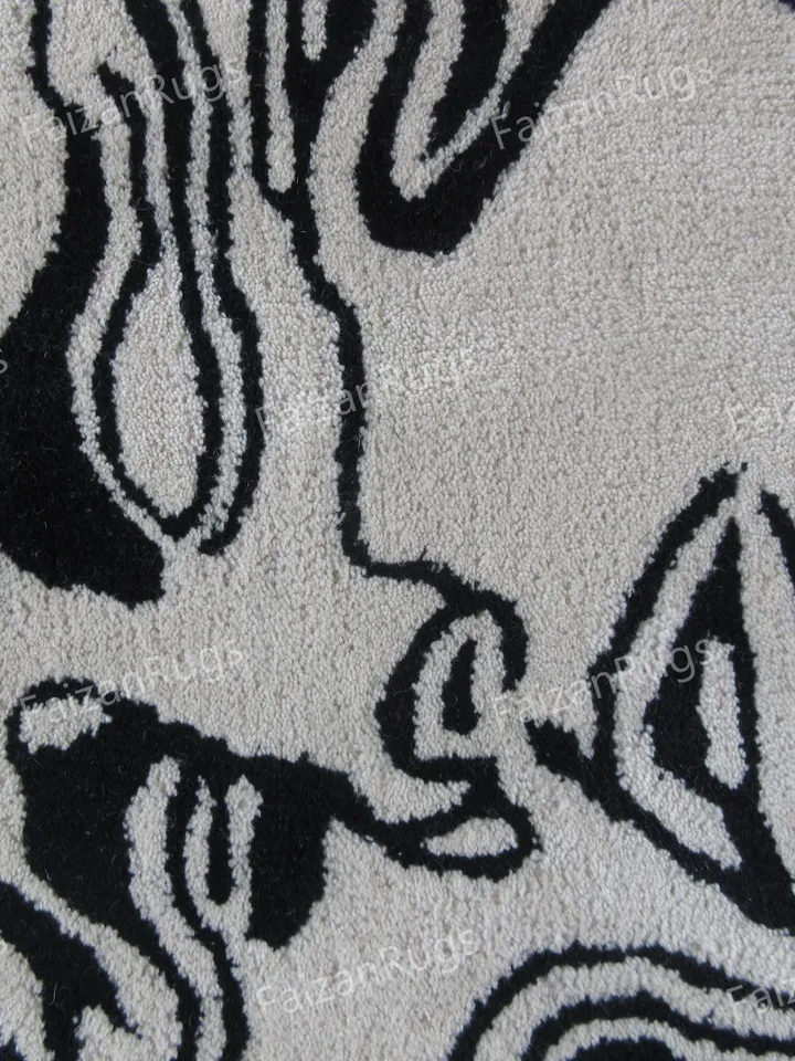 Abstract Face Melting Rugs | Hand-Tufted Stunning Colors Wool Rug | Handmade Area Rug for Home, Bedroom, Living Room, Kids Room, Custom Rug