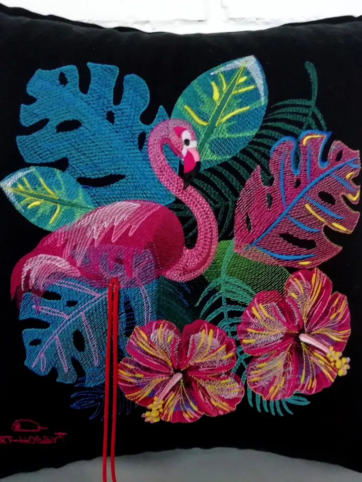 Machine Embroidery DesignFlamingo Tropics