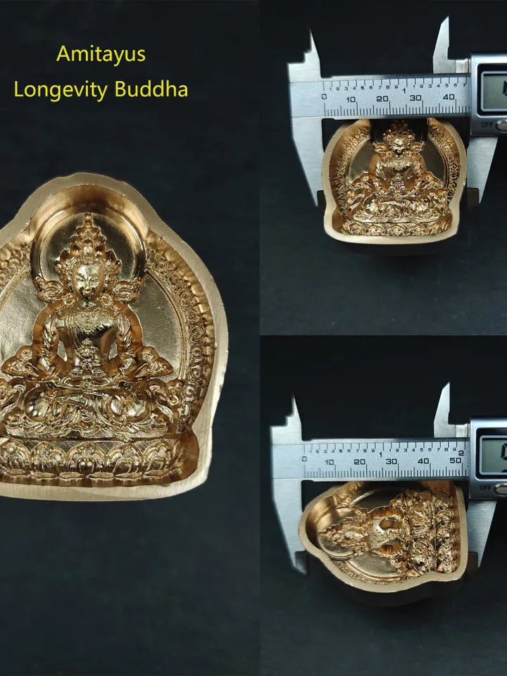 Authentic Tibetan Tsa Tsa Molds - 13 Types Mini Buddha Statue Clay Molds, Brass Molds for DIY Sacred Art, Decoration, and Spiritual Practice
