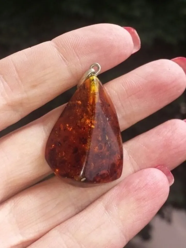 Genuine Amber Amulet Pendant Necklace Jewelry Christmas Birthday Gift For Men Boyfriend Healing Natural Stone Brown Baltic Amber Jewelry For Men And Women