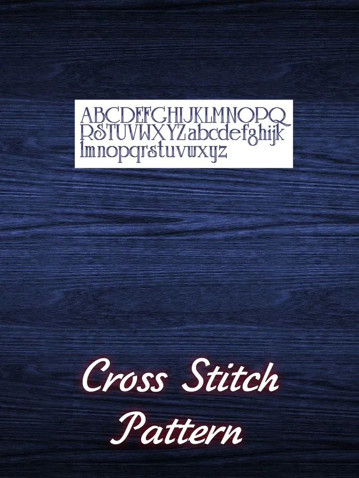 Vintage Cross Stitch Pattern Alphabet Counted Digital Download PDF