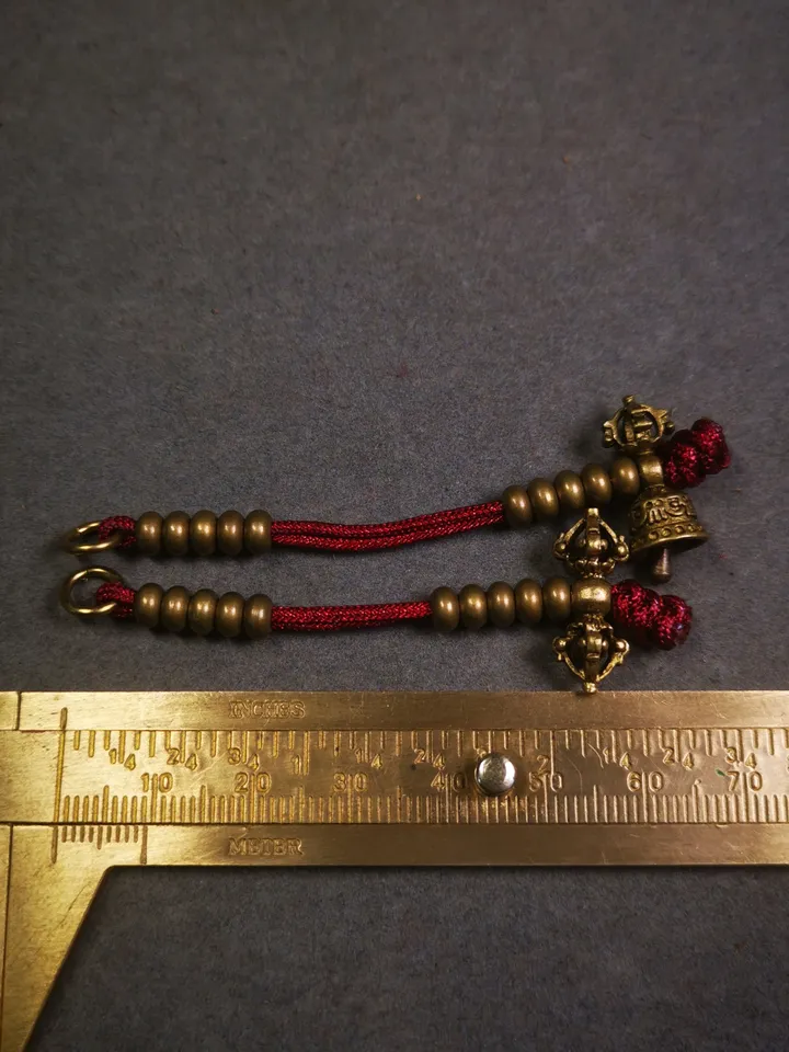 Gandhanra Handmade Tibetan Buddhist Mala Counters,Prayer Bead Counters,with Dorje and Vajra Pendant,Made of  Brass