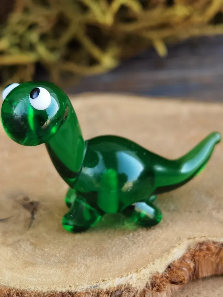 DINOSAUR ORNAMENTS Dinosaur figurine Glass dinosaur decor Miniature Dinosaur gift Dino figurine Glass figurines Tiny glass animals Terrarium