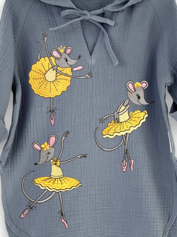 Ballerina Mices set of machine embroidery designs digital embroidery pattern Animal Machine embroidery motif Cute embroidery pattern
