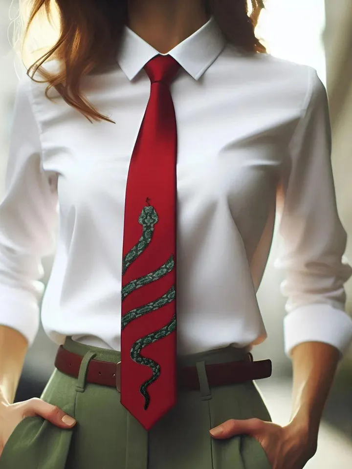 Machine embroidery design "Snake on a tie"